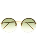 Linda Farrow lunettes de soleil Adrienne à monture ronde - Vert