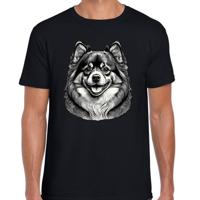 Cadeau/verkleed T-shirt heren - zwart - Pomeriaan hond - honden liefhebber Cadeau/verkleed T-shirt heren - zwart - Pomeriaan hond - honden liefhebber