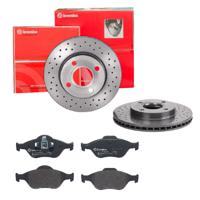 Remmenset, remschijf BREMBO, Remschijftype: Geperforeerd / Geventileerd, Inbouwplaats: Vooras, u.a. für Ford, Mazda - thumbnail