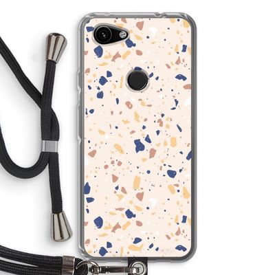 Terrazzo N°23: Pixel 3a Transparant Hoesje met koord