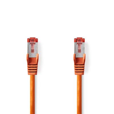 Nedis CAT6 Netwerkkabel | RJ45 Male | RJ45 Male | S/FTP | 0.25 m | Rond | LSZH | Oranje | Label - CCGL85221OG025