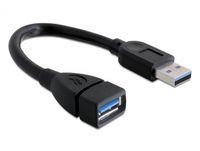 Delock 82776 Verlengkabel USB 3.0 Type-A male > USB 3.0 Type-A female 15cm zwart