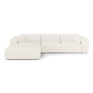 Sofa links hoek cabrio dunlopillo 5 zits bouclette crème