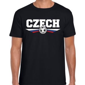 Tsjechie / Czech landen / voetbal t-shirt zwart heren