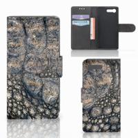 Sony Xperia X Compact | Telefoonhoesje | Met pasjeshouder | Krokodillenprint
