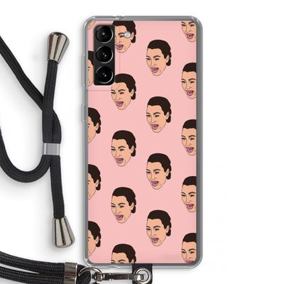 Ugly Cry Call: Samsung Galaxy S21 Plus Transparant Hoesje met koord