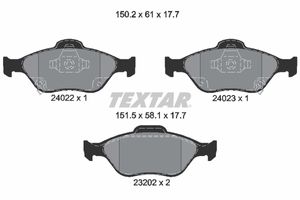 Remblokkenset, schijfrem TEXTAR, u.a. für Toyota, Daihatsu