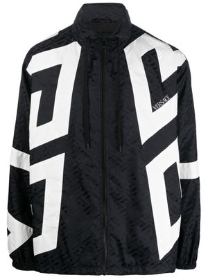 Versace coupe-vent à imprimé La Greca - Noir