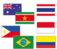 Tropische landen vlaggen pakket   - - thumbnail