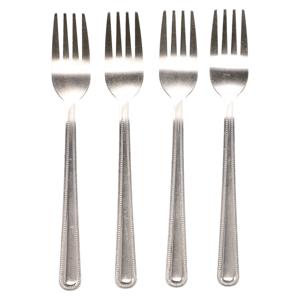 Gebaksvorkjes/taartvorkjes Classic - 4x - RVS - 15 cm - zilver - dessert vorken