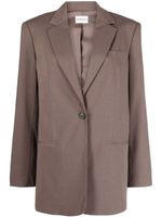 Claudie Pierlot blazer boutonné à revers crantés - Marron