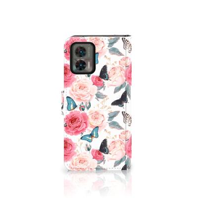 Motorola Edge 30 Neo Hoesje Butterfly Roses | Portemonnee hoesje