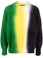 sacai pull à effet dégradé - Vert