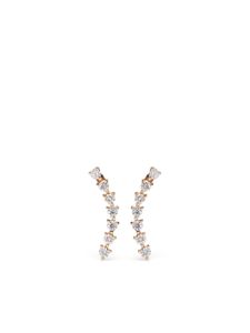 ROSEKEY boucles d'oreilles en or rose 18ct pavées de diamants