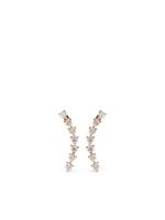 ROSEKEY boucles d'oreilles en or rose 18ct pavées de diamants