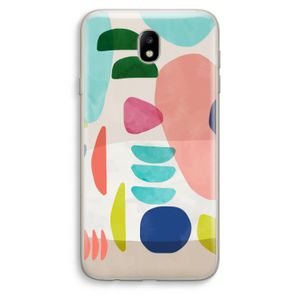 Bold Rounded Shapes: Samsung Galaxy J7 (2017) Transparant Hoesje