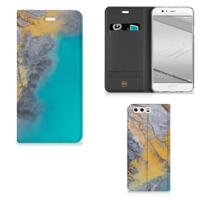 Huawei P10 Plus | Standcase | Marble Blue Gold