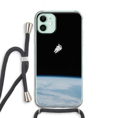 Alone in Space: iPhone 11 Transparant Hoesje met koord