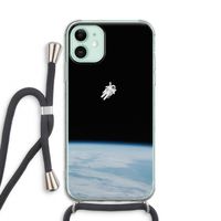Alone in Space: iPhone 11 Transparant Hoesje met koord