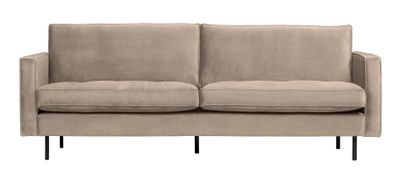 BePureHome 2,5-zits Bank 'Rodeo Classic' Velvet, kleur Khaki