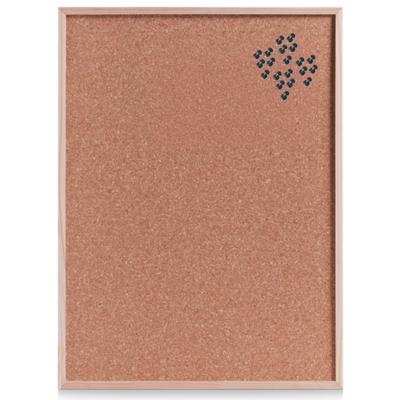 Kantoor Prikbord - 80 x 60 cm - inclusief 25x zwarte punaises - memobord - keuken