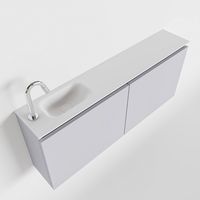 Toiletmeubel Mondiaz Ture | 120 cm | Meubelkleur Cale | Eden wastafel Talc Links | 1 kraangat