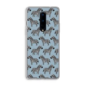Zebra: OnePlus 8 Transparant Hoesje