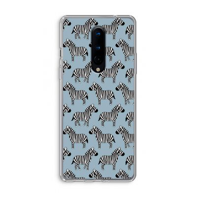 Zebra: OnePlus 8 Transparant Hoesje