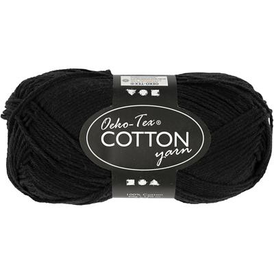 Creativ Company Katoengaren, zwart, 50gr, 170m