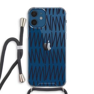 Marrakech Zigzag: iPhone 12 Transparant Hoesje met koord