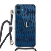 Marrakech Zigzag: iPhone 12 Transparant Hoesje met koord