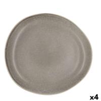 Eetbord Bidasoa Gio Incidenteel Grijs Keramisch 26,5 cm (4 Stuks)