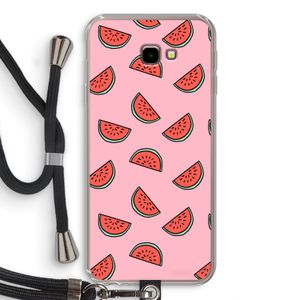 Watermeloen: Samsung Galaxy J4 Plus Transparant Hoesje met koord
