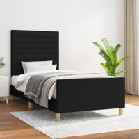 Bedframe zonder matras 100x200 cm stof zwart