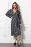 Studio Anneloes Angie Leaves Dress 12663 Jurk 9011 Black/off White Studio Anneloes Angie Leaves Dress 12663 Jurk 9011 Black/off White