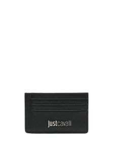 Just Cavalli porte-cartes en cuir à plaque logo - Noir