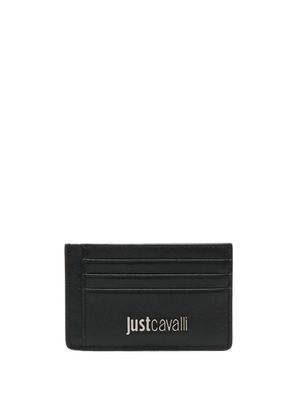 Just Cavalli porte-cartes en cuir à plaque logo - Noir