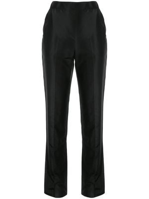 Macgraw pantalon en soie à taille haute - Noir