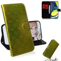 Voor Galaxy A80/A90 effen kleur kleurrijke magnetische Buckle horizontale Flip PU lederen draagtas met houder & card slots & portemonnee & Lanyard (go