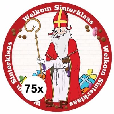 Sinterklaas versiering onderzetters / bierviltjes - 75x stuks - Sinterklaas thema feestartikelen Sinterklaas versiering onderzetters / bierviltjes - 75x stuks - Sinterklaas thema feestartikelen