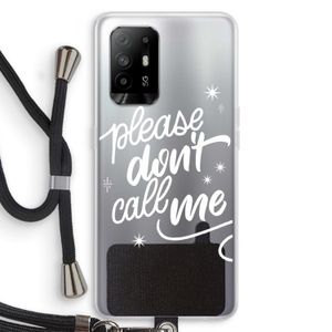 Don't call: Oppo A95 5G Transparant Hoesje met koord