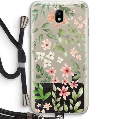 Botanical sweet flower heaven: Samsung Galaxy J7 (2017) Transparant Hoesje met koord