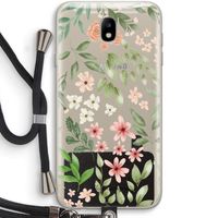 Botanical sweet flower heaven: Samsung Galaxy J7 (2017) Transparant Hoesje met koord