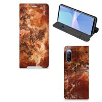 Sony Xperia 10 III | Standcase | Marmer Bruin