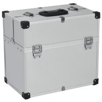 Gereedschapskoffer 38x22,5x34 cm aluminium zilverkleurig - thumbnail