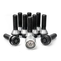 H&R Wielboutenset konisch met beweegbare ring M14x1.25 - Lengte 28mm - Zwart - 10 stuks (bv. BMW) - HRB14252808SET - thumbnail