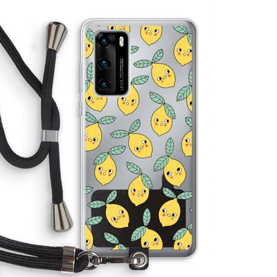Citroenen: Huawei P40 Transparant Hoesje met koord