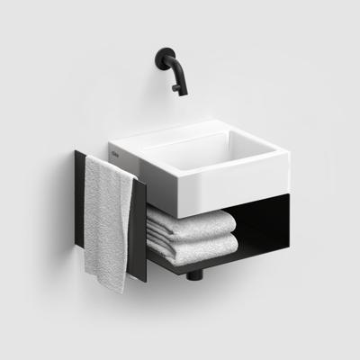 Fonteinkast Clou Flush Rechts 20.5x36.5x27 cm Mat Zwart Clou