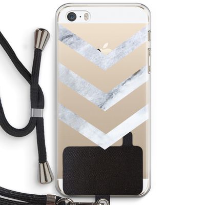 Marmeren pijlen: iPhone 5 / 5S / SE Transparant Hoesje met koord