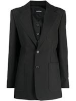 Goen.J blazer boutonné à revers crantés - Noir